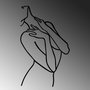 Wallity Woman Lines Escultura de Pared de Metal Negra